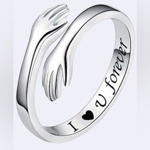 NEW “I ❤️ u forever” Adjustable Ring, silver